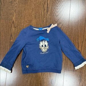 Disney Kids Blue Long Sleeve Shirt with Character Design 4-5